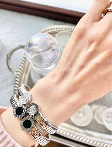 Bracelet Bracelet BVLGARI en acier et diamants 58 Facettes