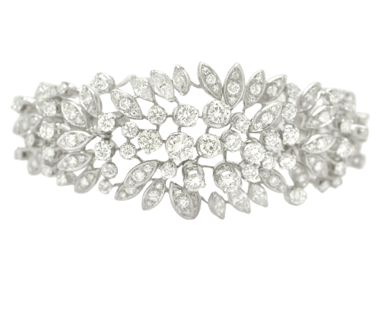 Bracelet Bracelet en or blanc serti de diamants de 6,30 ct 58 Facettes 9704