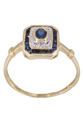 Bague 57 Bague moderne saphirs diamants 58 Facettes 089121