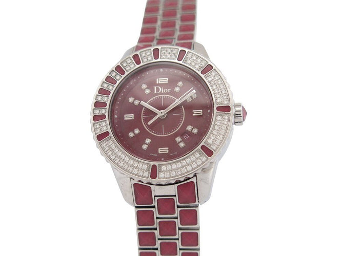 Montre montre CHRISTIAN DIOR christal cd11311h diamants 33mm acier quartz 58 Facettes 265950
