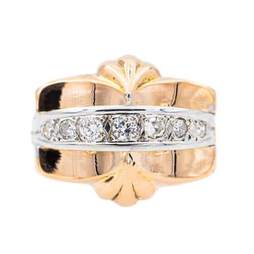 Bague 55 Bague  Tank Or rose, Or blanc Diamant 58 Facettes 3249825CN