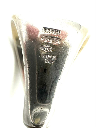 Pendentif BVLGARI. Collection "Pyramide", pendentif or blanc 18K et topaze 58 Facettes