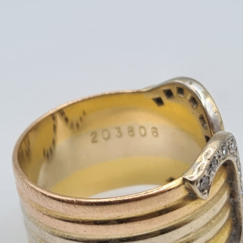 Bague 48.5 Cartier - Bague 3 ors 18 carats sertie de diamants 58 Facettes