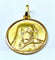 Pendentif Médaille en or jaune 18 carats : profil de la Vierge 58 Facettes AB295