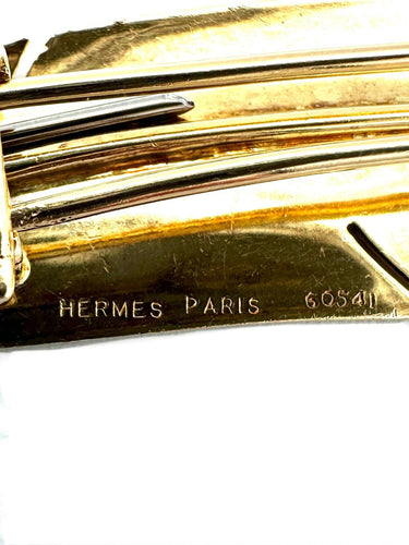 Broche HERMES7GEORGES LENFANT. Broche vintage or jaune 18K 58 Facettes