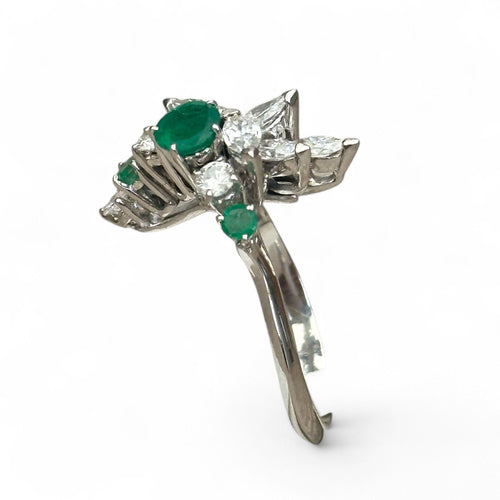 Bague 53 Bague émeraude diamants 58 Facettes