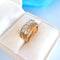 Bague 52.5 Bague Vintage (1940-1950) diamants or rose et or blanc 18K 58 Facettes 1762