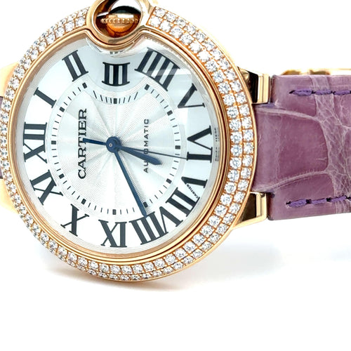 Montre CARTIER - MONTRE BALLON BLEU OR ROSE DIAMANTS 58 Facettes Cart montre