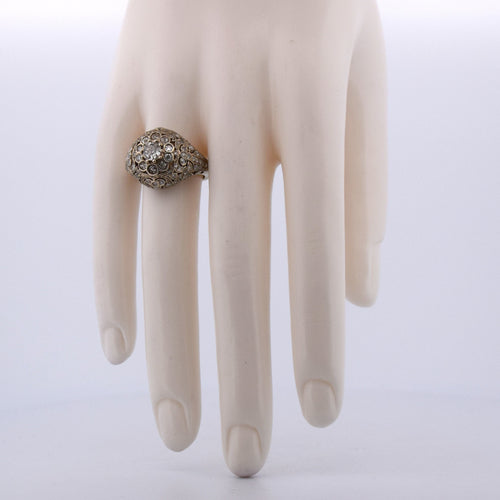 Bague 55 BAGUE ART NOUVEAU - OR BLANC 58 Facettes