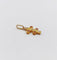 Pendentif croix de Lorraine or jaune, diamants taille rose, pierres rouges (circa 1900) 58 Facettes A05864