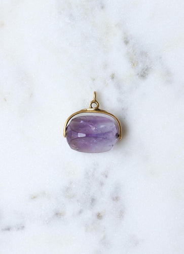 Pendentif Pendentif Sceau Ancien Pivotant Améthyste sur Or Jaune 58 Facettes