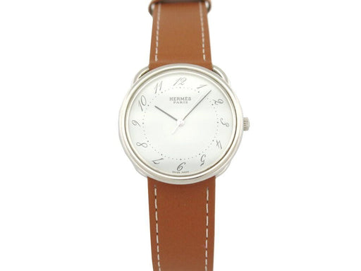 Montre montre HERMES arceau mm quartz 34 mm en acier & cuir + boite 58 Facettes 264615