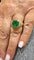 Bague en or jaune 18 carats diamants et émeraude 58 Facettes
