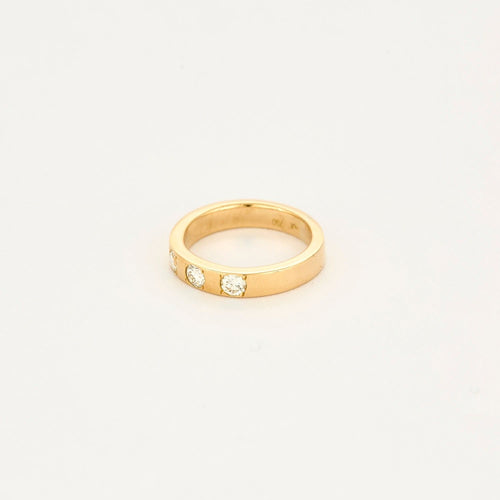 Bague 47 Bague anneau or jaune 3 diamants 58 Facettes 1