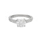 Bague Bague solitaire accompagné 1.04 ct, or blanc. 58 Facettes 30717