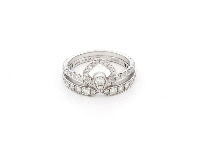Bague 52 bague CHAUMET josephine diptyque en or blanc diamants 58 Facettes 261824