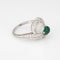 Bague 62 Bague Art déco vintage, émeraude, pierre de lune, diamant, taille 10, bijou de succession raffiné 58 Facettes G14027