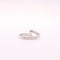 Bague Bague solitaire or blanc 18 carat (750/1000), diamant serti tension / couteau 58 Facettes