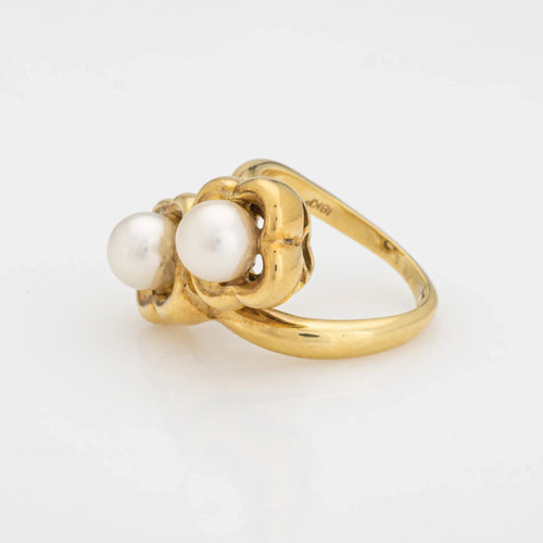 Bague 53 Jean Vitau pour Van Cleef & Arpels - Bague Trèfle Perle de Culture Or Jaune 58 Facettes 14279