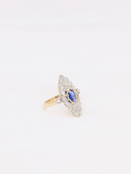 Marquise sapphire diamond ring