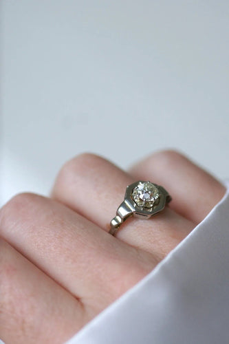 Bague 56 Bague Solitaire Diamant Art Deco 58 Facettes