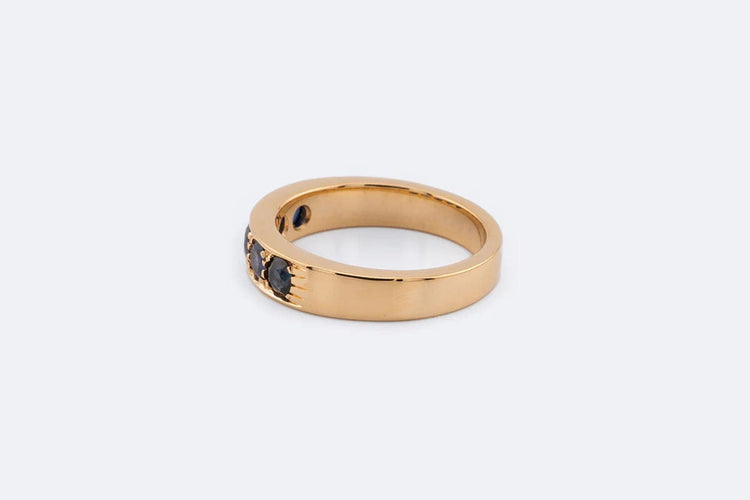 Bague 18 / Oro Giallo Riviere in oro giallo con zaffiri 58 Facettes ANL709