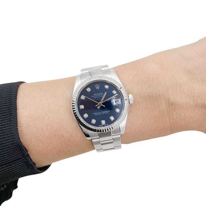 Montre Montre Rolex "Datejust" acier, diamants. 58 Facettes 33937