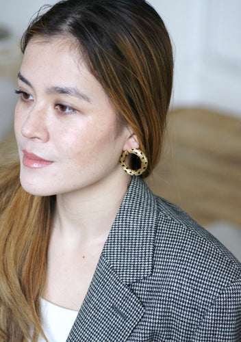 Boucles d'oreilles Fred Boucles d'Oreilles Pattes de Panthère Or Jaune et Email Noir 58 Facettes