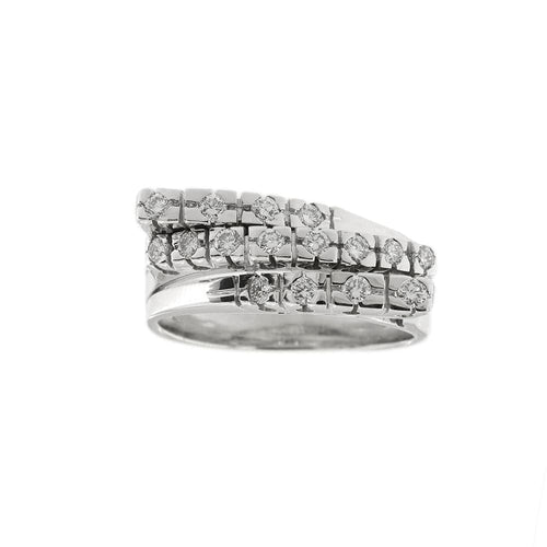 Bague 59 Bague triple rivière avec diamants 0,48 ct 58 Facettes 30234