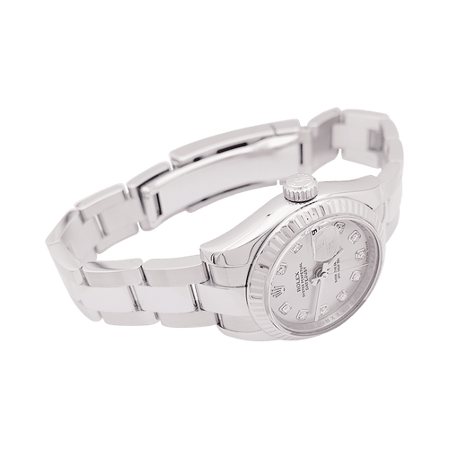 Montre Montre Rolex "Oyster Perpetual- Lady Datejust" acier, diamants. 58 Facettes 34077