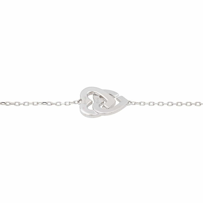 Bracelet Dinh Van Bracelet Double coeur Or blanc Diamant 58 Facettes 3808685RV