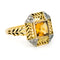 Bague 56 Bague en or jaune 18 carats avec diamants et citrine 58 Facettes CEDA8EA58E454F38BA09236B835669E4
