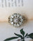 Bague 59 Bague cocktail Marguerite 1950 Or blanc et Diamants 58 Facettes C2091