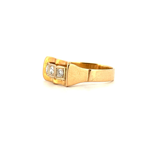 Bague 62 Bague Tank Or Jaune 18k & Diamants 58 Facettes 97-GS35544
