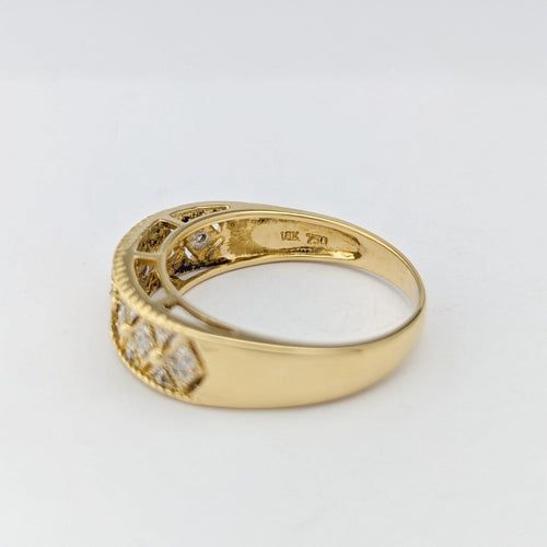 Bague 58 Bague en or jaune et diamants 58 Facettes 32619