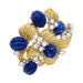 Broche Broche vintage or, diamants, lapis lazuli. 58 Facettes 33871