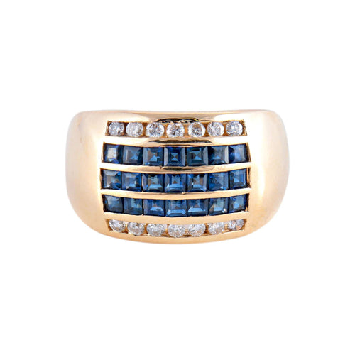 Bague 54.5 / Diamants BAGUE JONC DIAMANTS & SAPHIRS 58 Facettes BO/220036