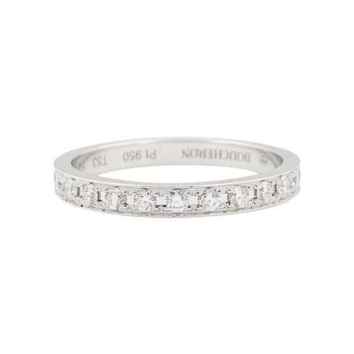 Bague 53 Alliance Boucheron "Beloved" platine, diamants. 58 Facettes 33653