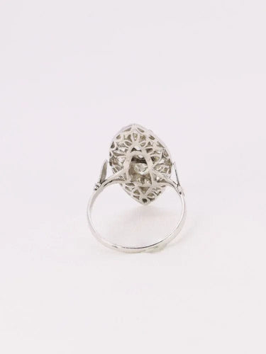 Bague Bague marquise Art-Déco platine diamants taille ancienne 2 ct 58 Facettes J529