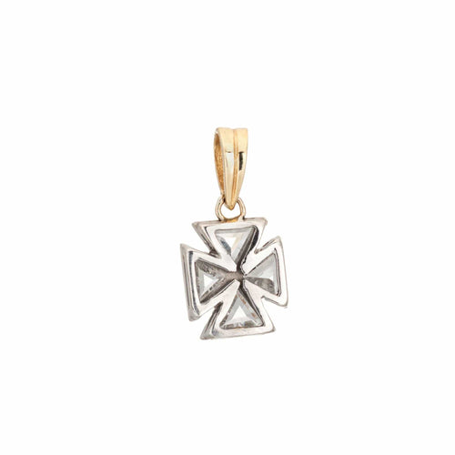 Pendentif Vintage Art Déco Diamond Maltese Cross Pendant 58 Facettes G13182