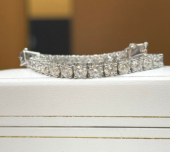 Bracelet Bracelet tennis or blanc et diamants 58 Facettes