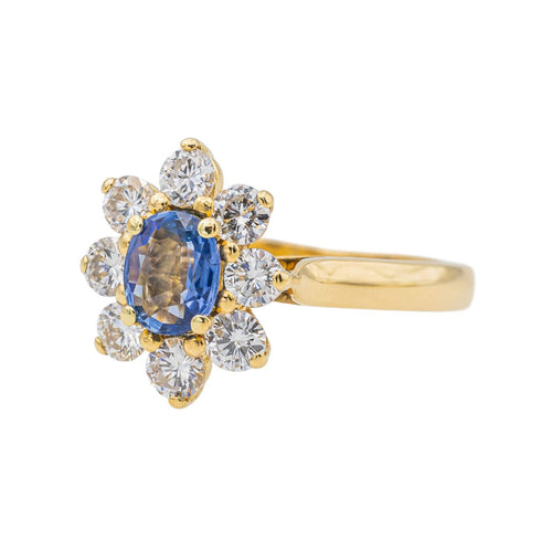 Bague 55 Bague Pompadour Or jaune Saphir 58 Facettes 3332916CN