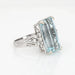 52 Bague vintage avec diamant aigue-marine 11 carats 58 Facettes G13670