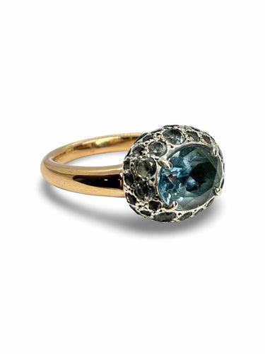 Bague 53 Bague Pomellato or rose et aigue-marine 58 Facettes 984