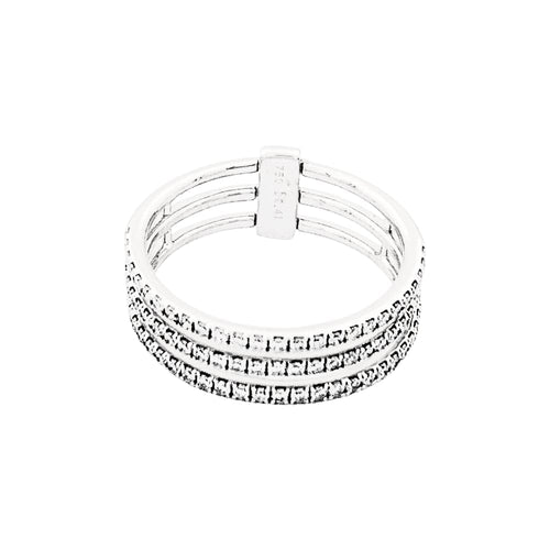 Bague 50 Bague Messika, "Gatsby", 3 rangs or blanc et diamants. 58 Facettes 35330