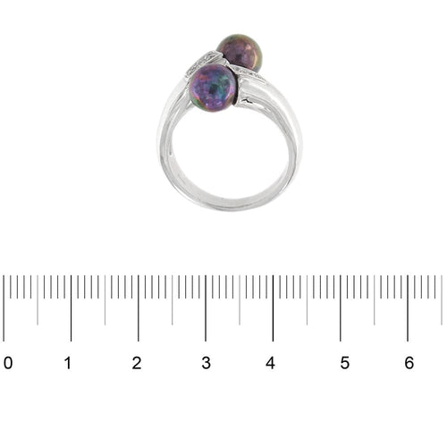 Bague 55 Bague perles de Tahiti et diamants 58 Facettes 28697