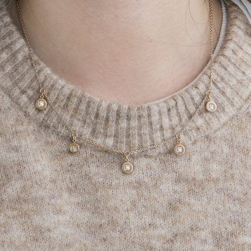 Collier COLLIER OR ROSE ET DIAMANTS 58 Facettes BO/240056