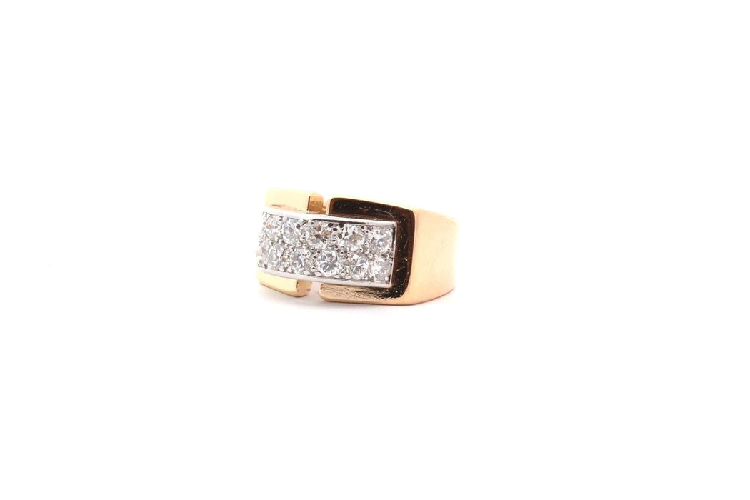 Bague Bague vintage diamants en or 18k 58 Facettes 26372