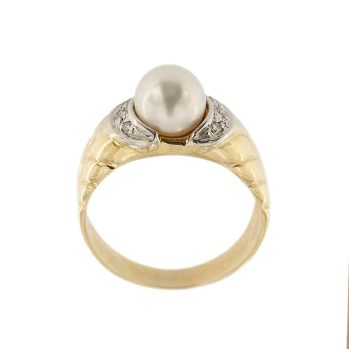 Bague 60 Bague avec perle et diamants 58 Facettes 33916