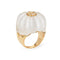 Bague 60s Fluted Rock Crystal Diamond Ring Vintage 18k Yellow Gold Sz 6 Dome Cocktail 58 Facettes G13472